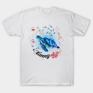 Vintage Nanny Summer Holiday Ocean Beach Vacation T-Shirt